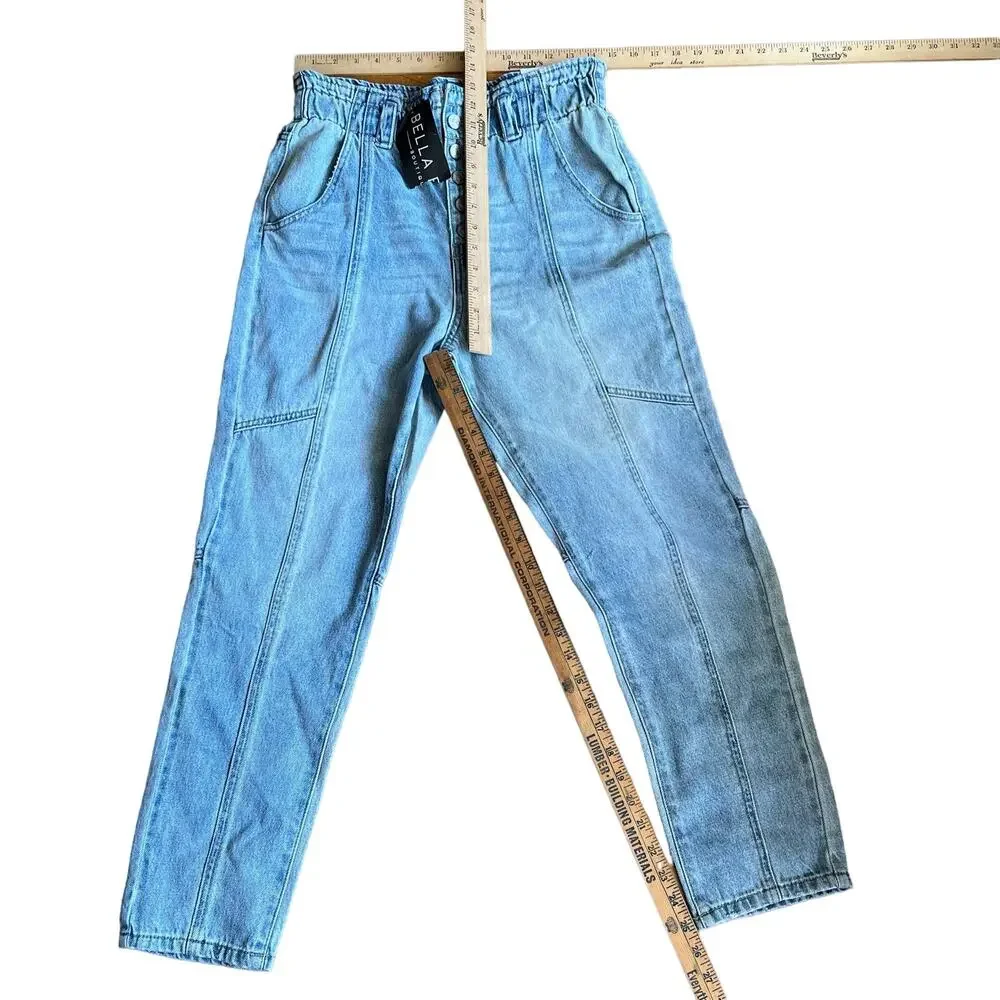 Kancan Bronte Ultra High Rise Paperbag Mom Jeans size 27 - Picture 8 of 11